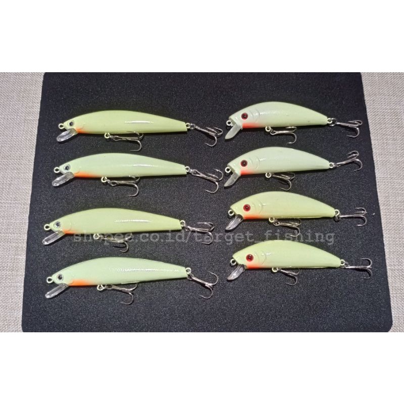 Minnow Fosfor Glow In Dark 8cm 8.5gr - Umpan Casting Malam Glow in Dark