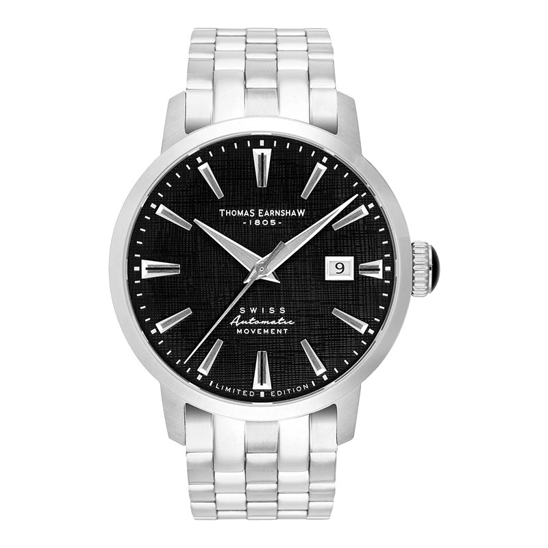 Jual Jam Tangan Pria Thomas Earnshaw Echelon Es Jet Black Swiss Automatic Stainless