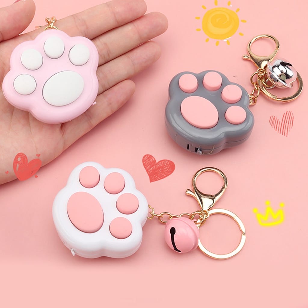 HZ Gantungan Kunci Fidget Bentuk Telapak Kaki Kucing Cat Paw Mini Fidget Toy Keychain Anak Anak