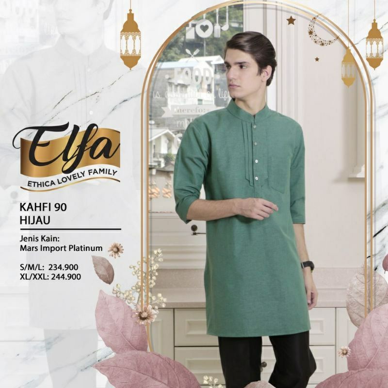 Koko KAHFI 90 warna Hijau by Ethica / Koko Dewasa / Baju Koko Original Ethica / Baju Koko Dewasa