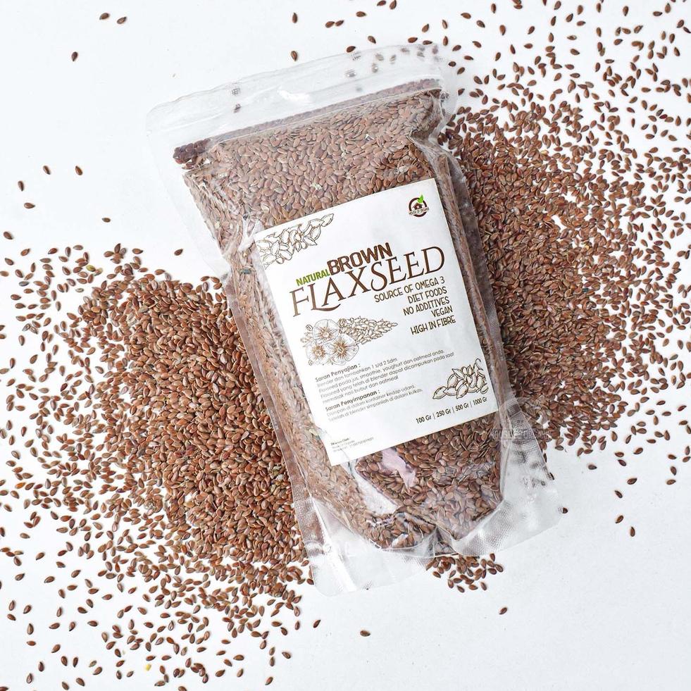 

Dijual ・ Natural Brown Flaxseed 500Gr ღ