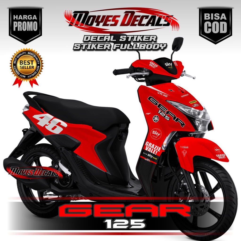 Promo Murah Stiker mio gear 125 decal stiker motor mio gear 125 stiker full body mio gear 125 stiker