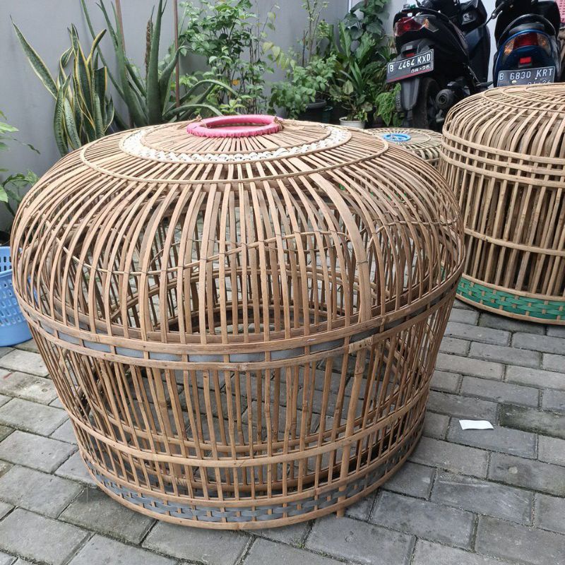kandang ayam jago bambu rakitan 70x70cm dongdang ayam bambu jumbo kuat original