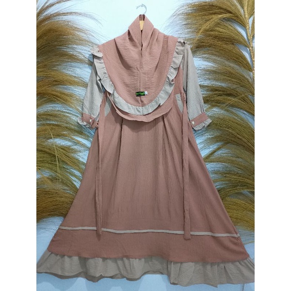 Gamis Anak Crincle set Hijab