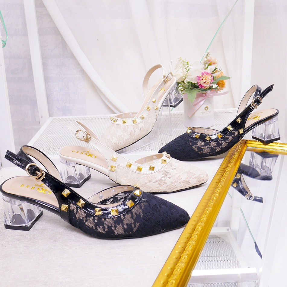 Bernx's Shoes - Sepatu Pesta Wanita Glory Heels Kaca 5 cm