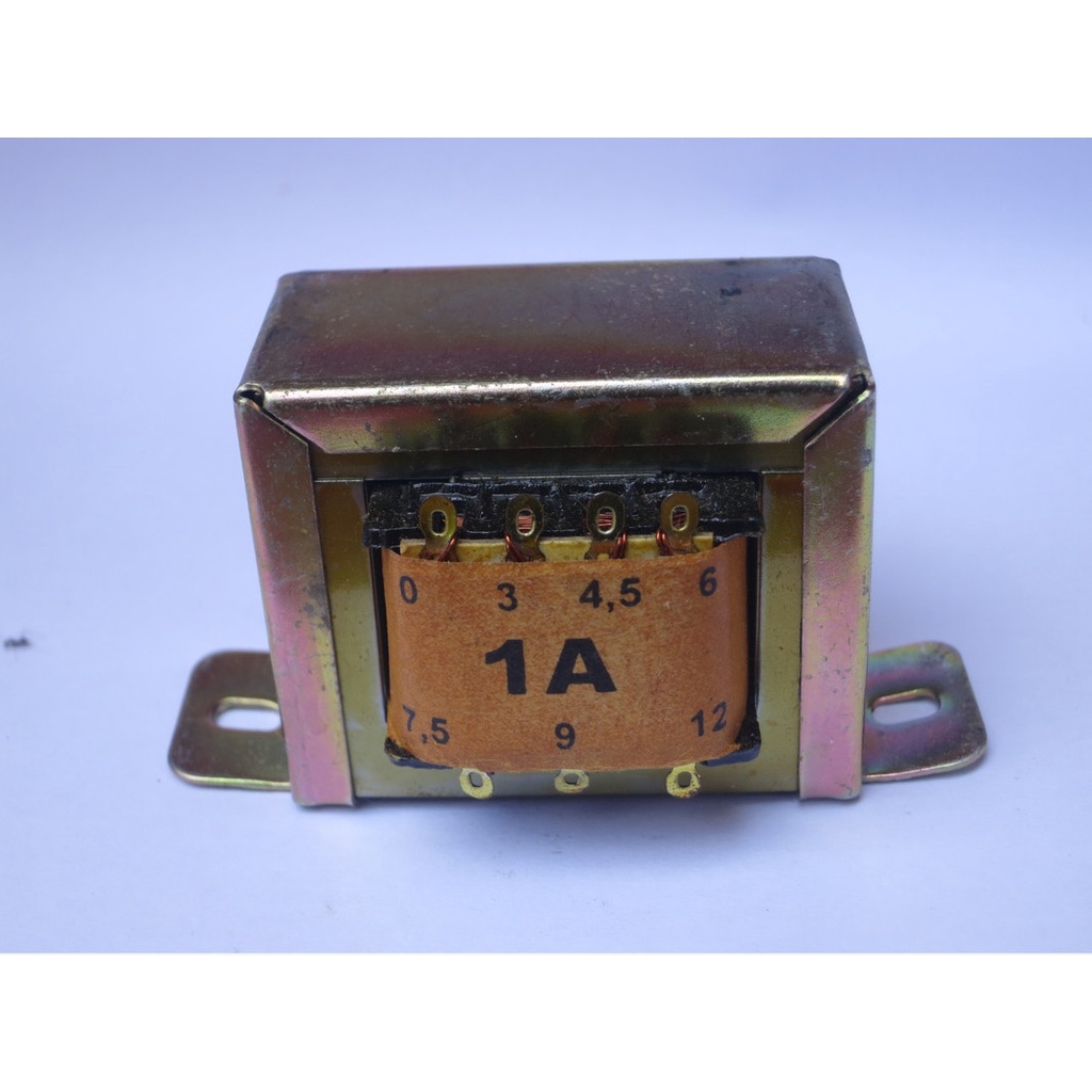 Trafo travo 1A ampere 0 - 12V non CT engkel Realpro murni tembaga TU2T