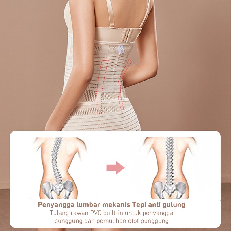 SYH Mall 2 in 1 Korset Postpartum Stagen Pelangsing Perut/ Ibu melahirkan Gurita Premium 4 shape/ Korset Stagen Korset Melahirkan 2 in 1 Korset Pasca Melahirkan Pakaian Dalam Wanita