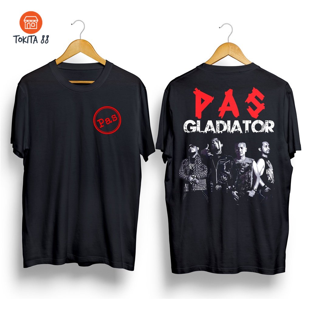 Kaos Distro PAS BAND GLADIATOR, Premium Tshirt Pas Band, Kaos Pas band, Kaos Music Rock, Kaos Distro