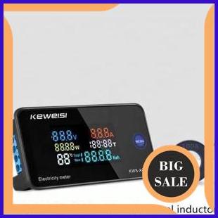 perkakas Keweisi KWS-AC300 100A 6 in 1 AC Voltmeter Ammeter Wattmeter Suhu 2ZJN23