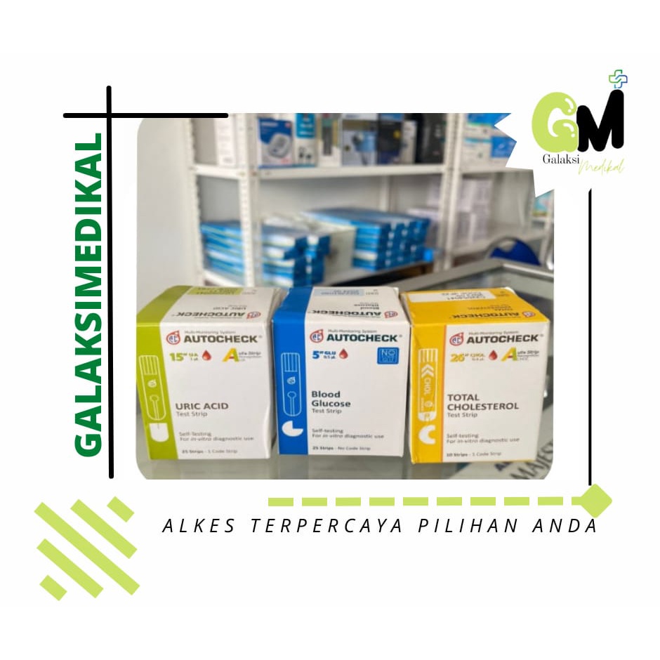 Strip Autocheck Gula/ Strip Autocheck Kolestrol/ Strip Autocheck asam urat
