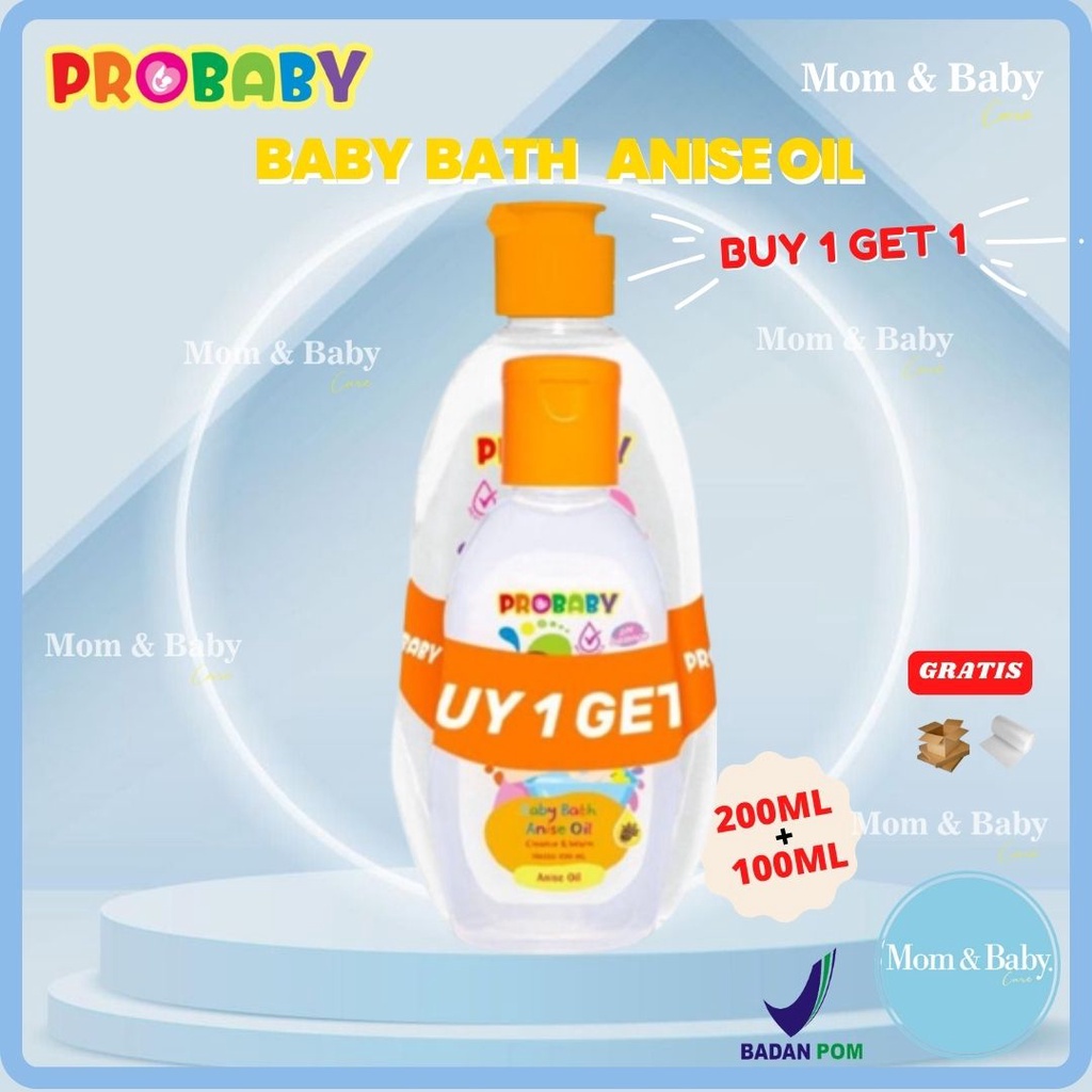 PROBABY Baby Bath Anise Oil 200ml + 100ml Cleanse &amp; Warm  Sabun Mandi Bayi BELI 1 FREE 1 n