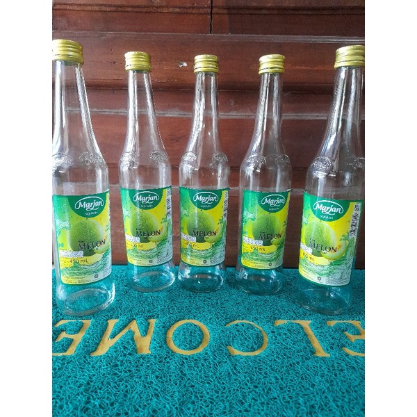 botol kaca bekas marjan/ABC ukuran 450/460 ml