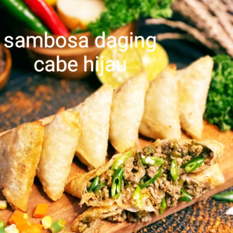 

Sambosa Daging Cabe Hijau isi 10