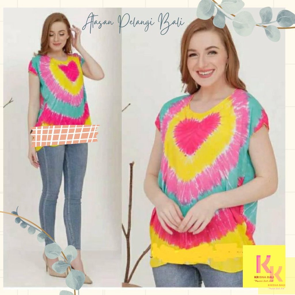 Atasan Wanita Kekinian Pelangi Rayon Bali / Baju Bali