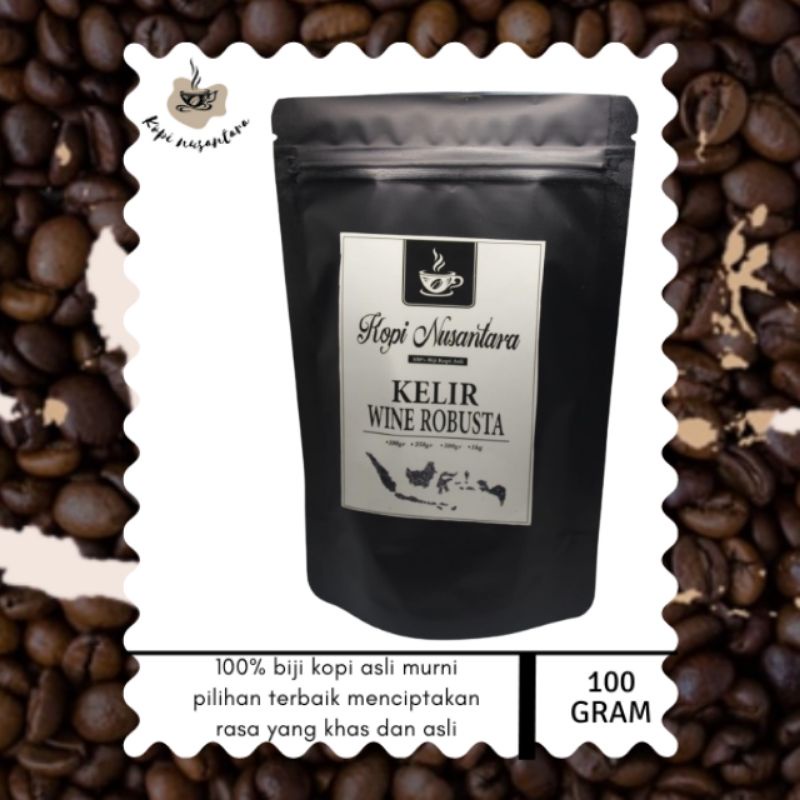 

kopi kelir wine robusta 100% bubuk biji kopi asli murni 100gram