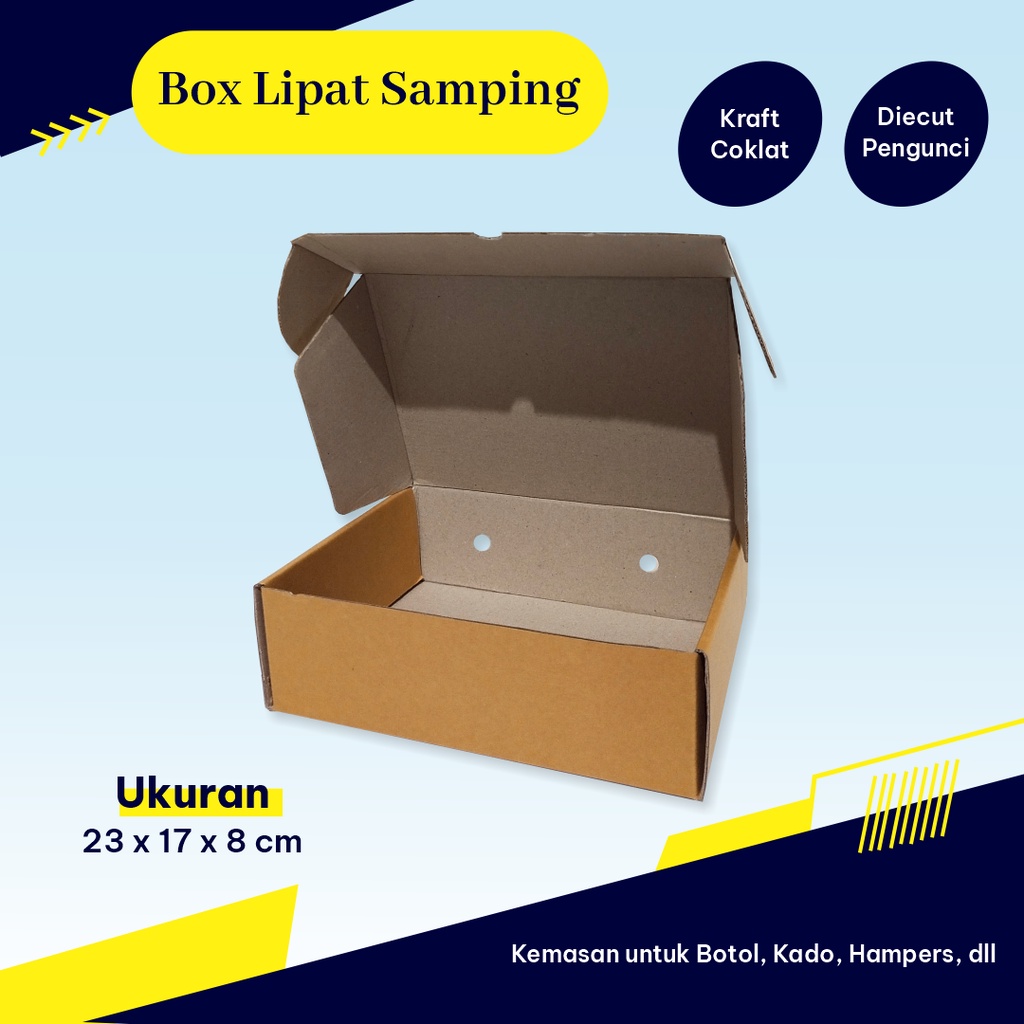 

Kardus/Box DC LS 23 x 17 x 8 cm - Kardus/Kemasan/Karton/Box/Hampers/Boxcustom