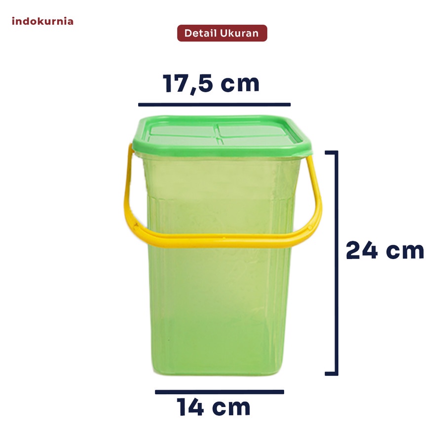 IK - Toples Snack Luxen Eiffel 5 Liter Persegi Food Box KUE LEBARAN