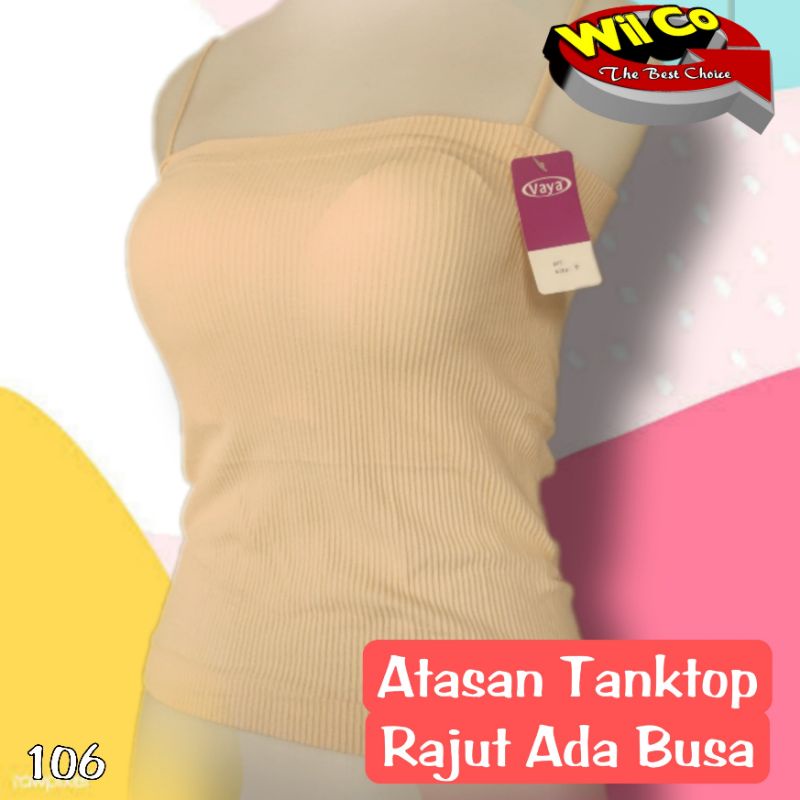 K106 - TANKTOP/KAMISOL ATASAN PAKAIAN DALAM WANITA RAJUT VAYA ALLSIZE