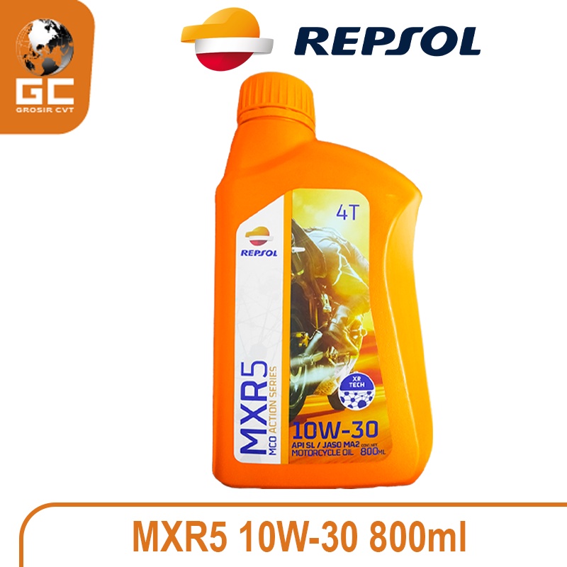 Repsol Oli Mesin MXR5 10W-30 API SL/JASO MA2 800ml