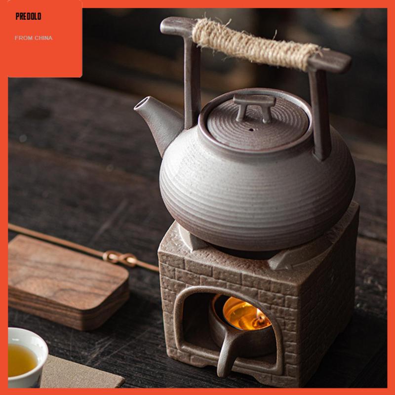 [Predolo] Teko Keramik Tea Kettle Handmade Teapot Penghangat Untuk Piknik Dapur Kantor