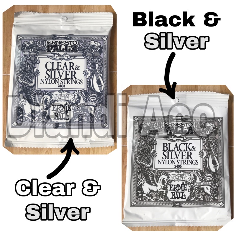 Senar Gitar Nylon / Klasik Ernesto palla Black and Silver