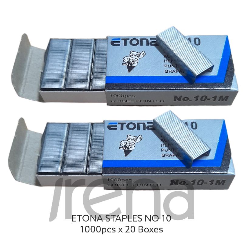 

RK Stpls Kcl HD-10 Stplr s - ETONA NO. 10 - 20 Boxs 1 Pk Bsr