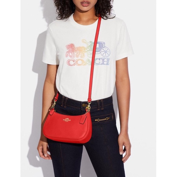 Coach Teri Shoulder Bag Red Leather (CA209)