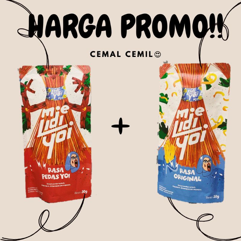 

Mie lidi Original + Mie lidi pedas termurah