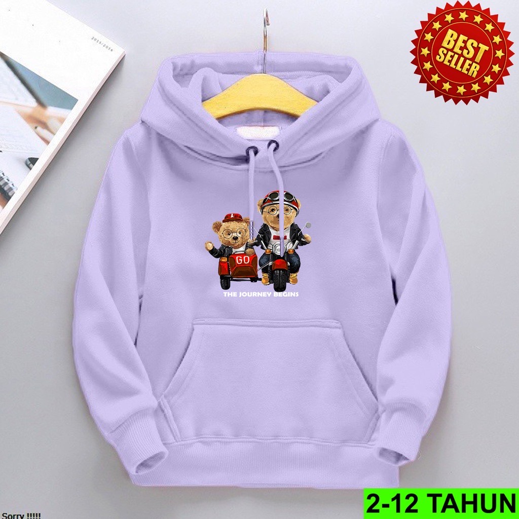 THE JOURNEY BEAR Jaket Hoodie Anak Viral Bahan Fleece II Jumper Hoodie Anak  THE JOURNEY BEAR II Sz M - XL ( Laki Laki &amp; Peremepuan )