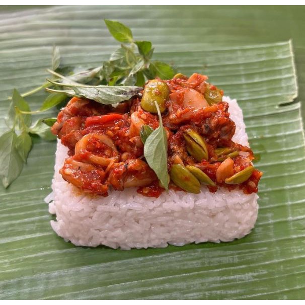 

Nasi bakar cumi pete