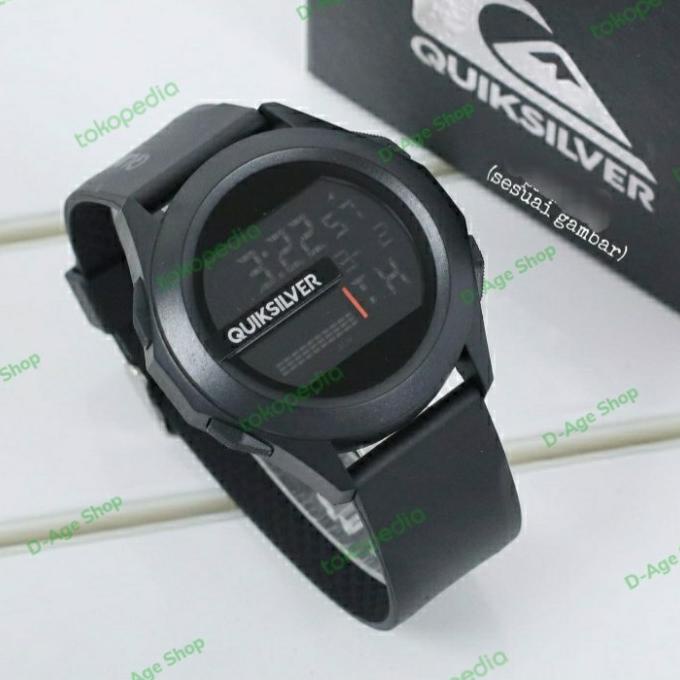 JAM TANGAN QUICKSILVER QUICK SILVER DRONE DIGITAL FULLBLACK BLACK HRG DISKON