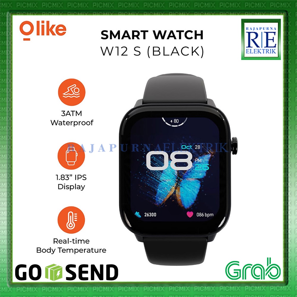 Olike Jam Tangan W12S Smartwatch Touchscreen 3ATM Waterproof ORIGINAL