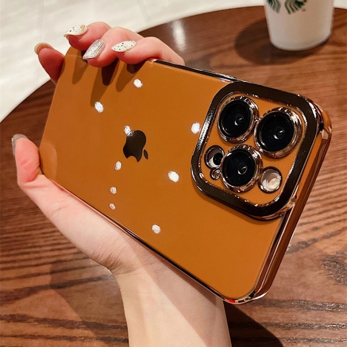 

Yar Lens Protector Plating Gold Soft Case Casing Iphone 11 12 13 Pro Max