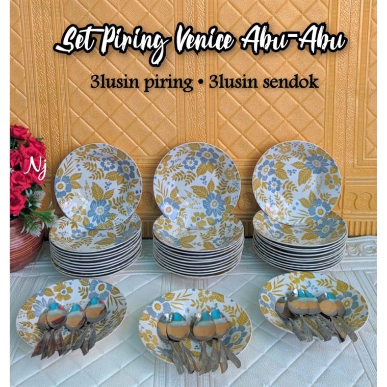 Jual Piring Set Lusin Sendok Venice Jepun Mahkota Lilia Shopee Indonesia