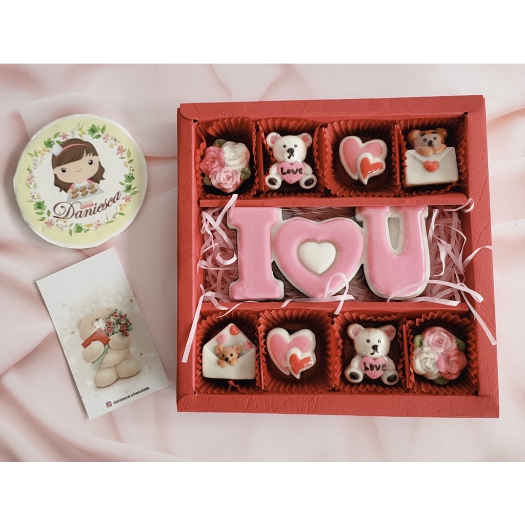 

.VD10 - Chocolate gift S16B I LOVE U coklat valentine anniversary valday ( ds bgr )