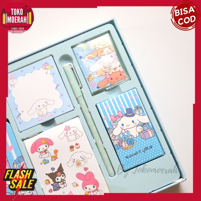 

Paket Jurnal 7 In 1 Sanrio Kado Alat Tulis Buku Stiker Lucu Unik