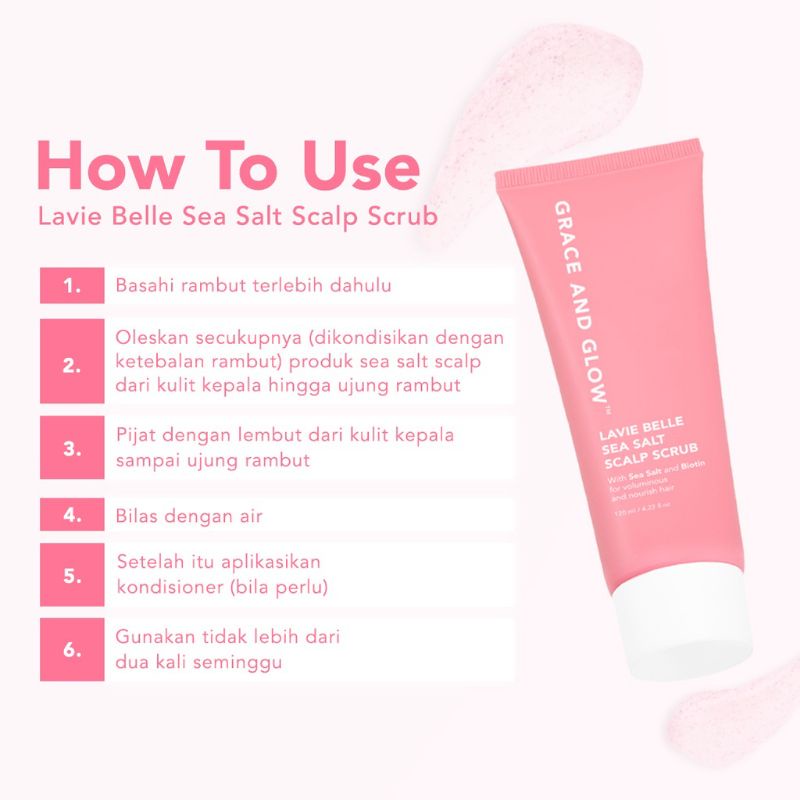 Grace and Glow Lavie Belle Sea Salt Hair Scalp Scrub | Hair Scrub | 120 ML