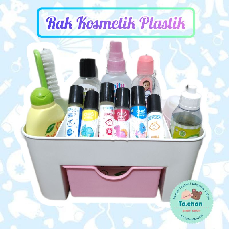 Rak Kosmetik Plastik / rak serbaguna / Rak skincare / Rak Laci kosmetik/ kado /Rak atk alat tulis kantor / organizer serbaguna