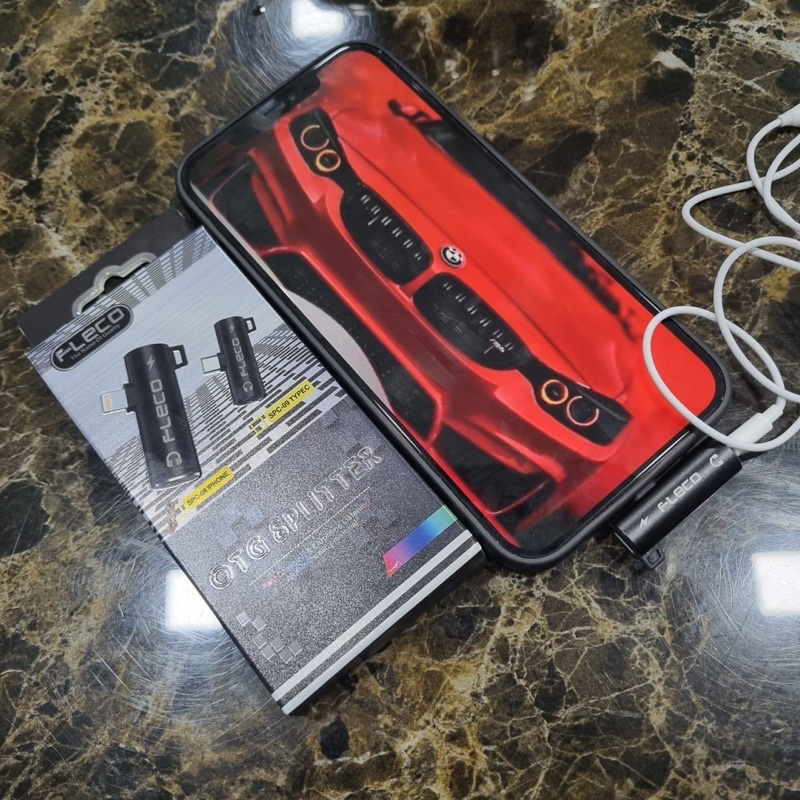 SPLITTER FLECO AUDIO 2in1 FOR LIGHTNING SPC08 AUDO &amp; CHARGING SUPPORT ALL IPHONE PLUG &amp; PLAY SERIES IP7 UP 14ProMax