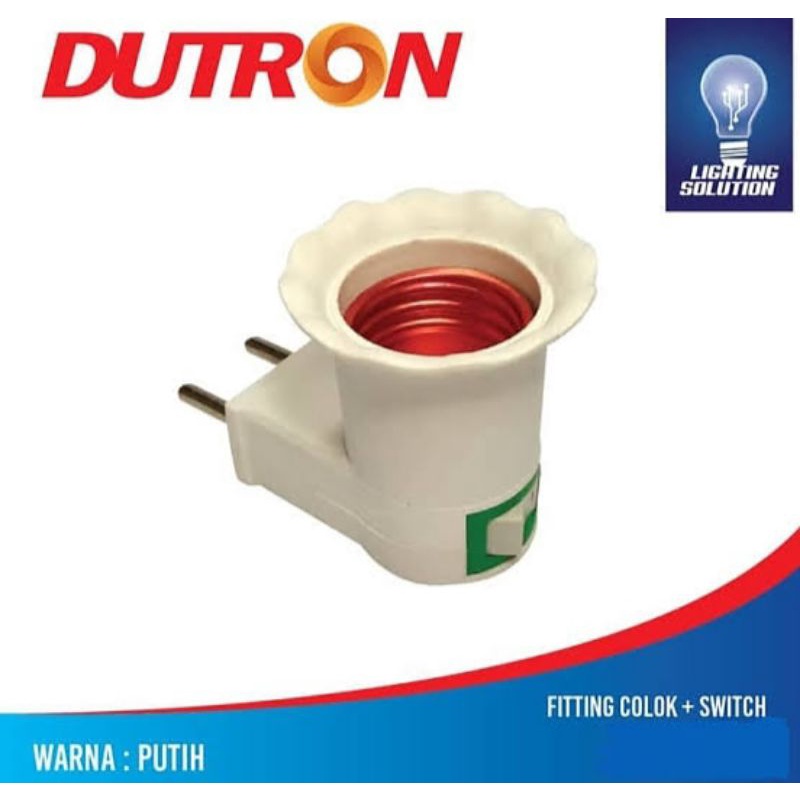 Dutron Saklar+Fitting Fiting colok lampu switch dv fcs 01