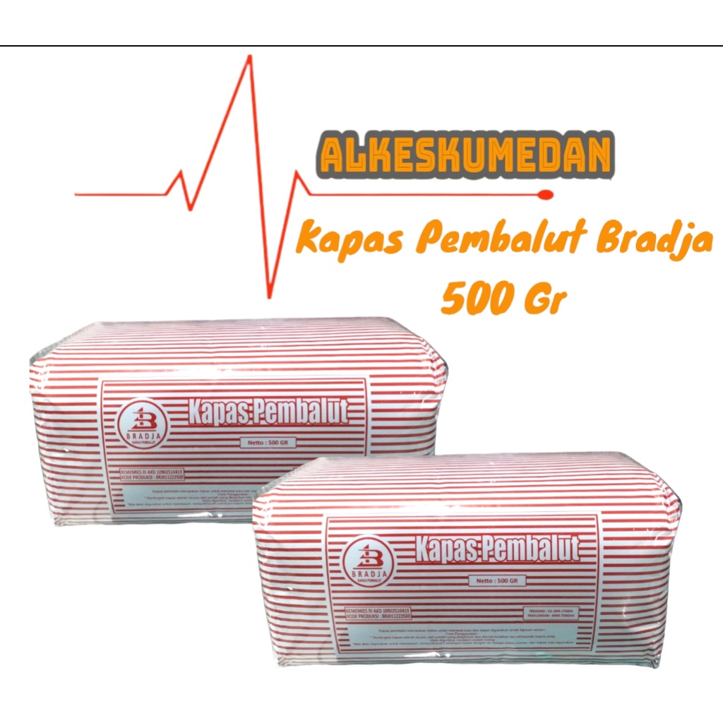 KAPAS PEMBALUT BRADJA 500 GR KAPAS PEMBALUT LUKA KAPAS LUKA