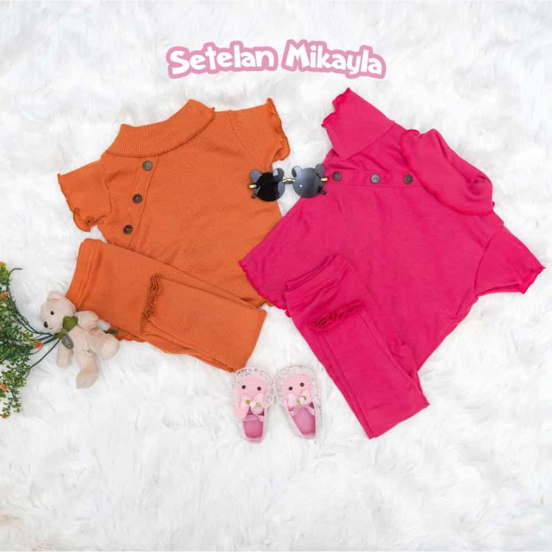 Baju Kaos Pakaian Perempuan Mikayla Oneset Bahan Rib Knit Halus dan Lembut