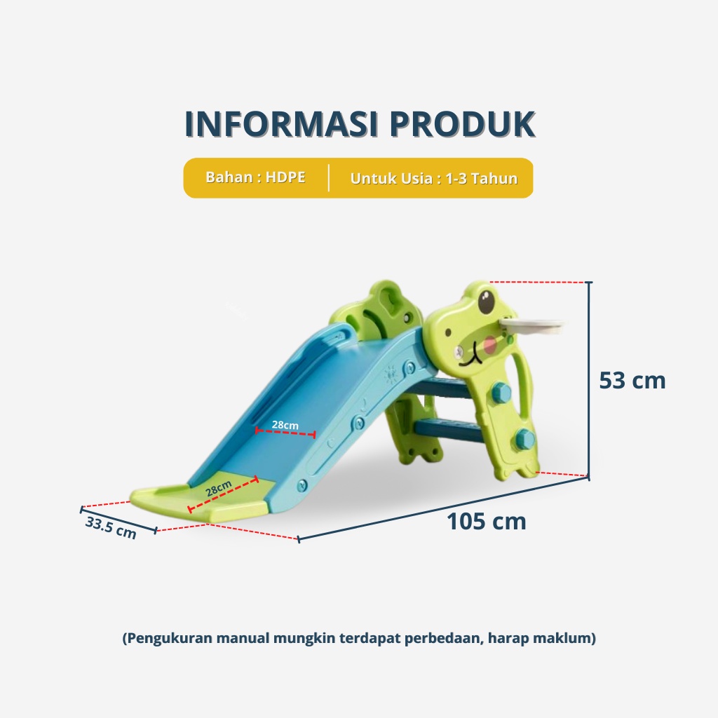 KIDDAILY PEROSOTAN ANAK DENGAN AYUNAN MAINAN ANAK SLIDE PROSOTAN ANAK BABY SLIDE BABY KID SLIDE KID SLIDING