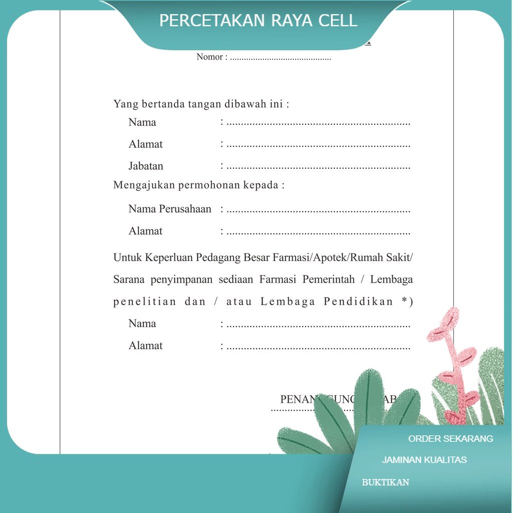 

Surat keterangan / Buku surat rangkap 3