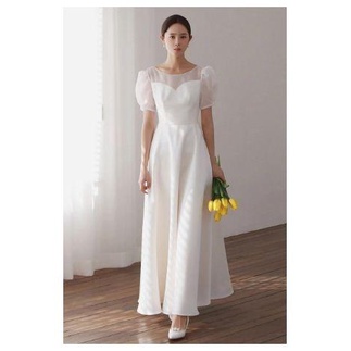 Wedding Dress Organza Lengan Pendek A-Line Guaranteed