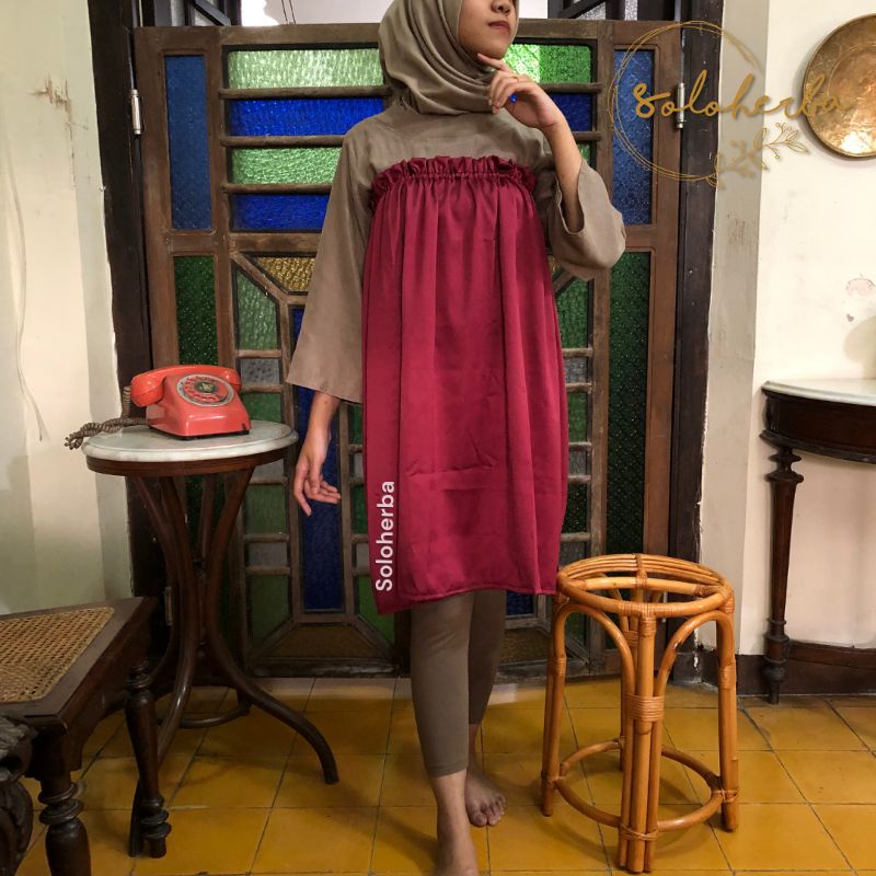 Kemben Spa Satin Velvet Pendek Salon Ratus Lulur - Halus Rapi Tebal Tidak Terawang