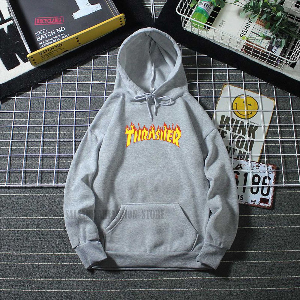 TERMURAH !! COD Jaket Sweater Hoodie Pria Distro ThraserOriginal Big Size Jumbo M-L-XL XXL