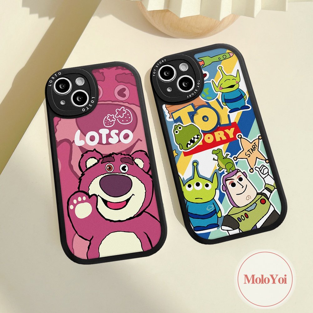 IPHONE Case Toy Story Kartun Lucu Kompatibel Untuk Iphone11 14 13 12 Pro MAX XR 7 8 6 6s 14 Plus X XS MAX SE 2020berry Bear Losto Soft TPU Back Case