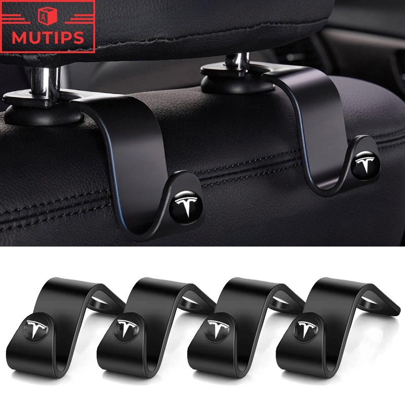 Tesla Gantungan Baju Mobil Hook Belakang Kursi Organizer Aksesoris Dekorasi Belakang Untuk Model3Y S X