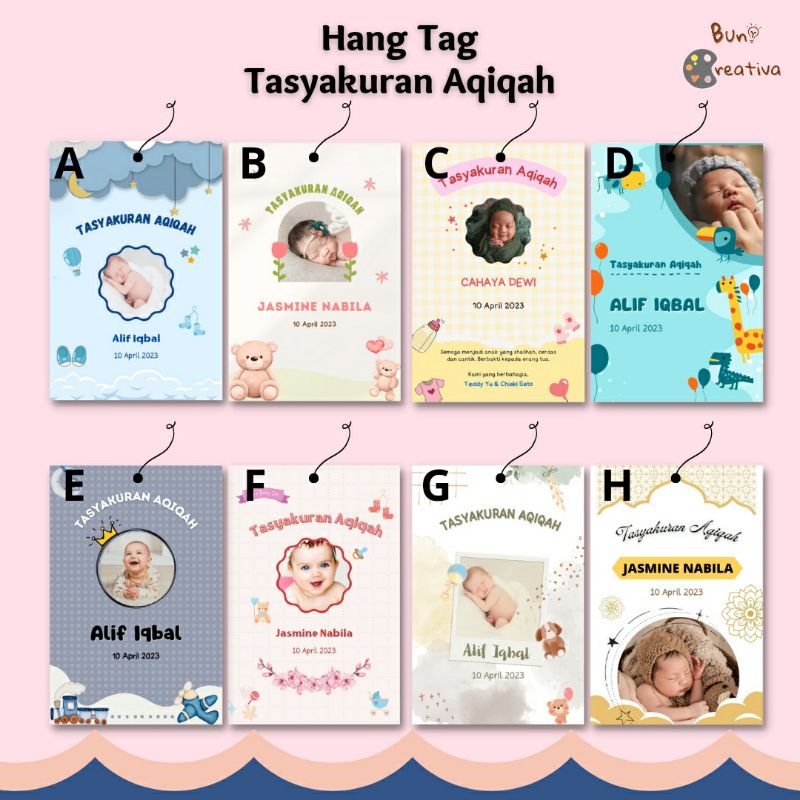 

Hang Tag Souvenir/ Hang Tag Souvenir Aqiqah/ Hang Tag Custom